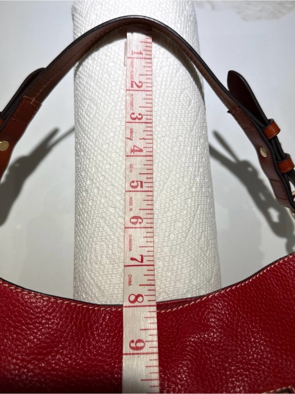 Dooney & Bourke Red Leather Tote and Brown Dooney wallet - Picture 10 of 10